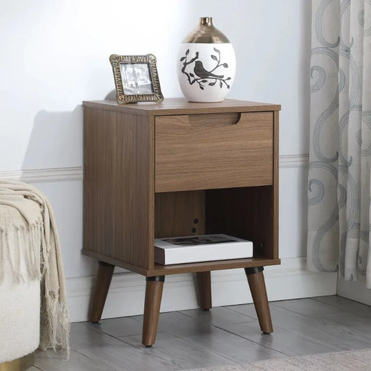 Mid Century Modern Boxy Nightstand/End Table