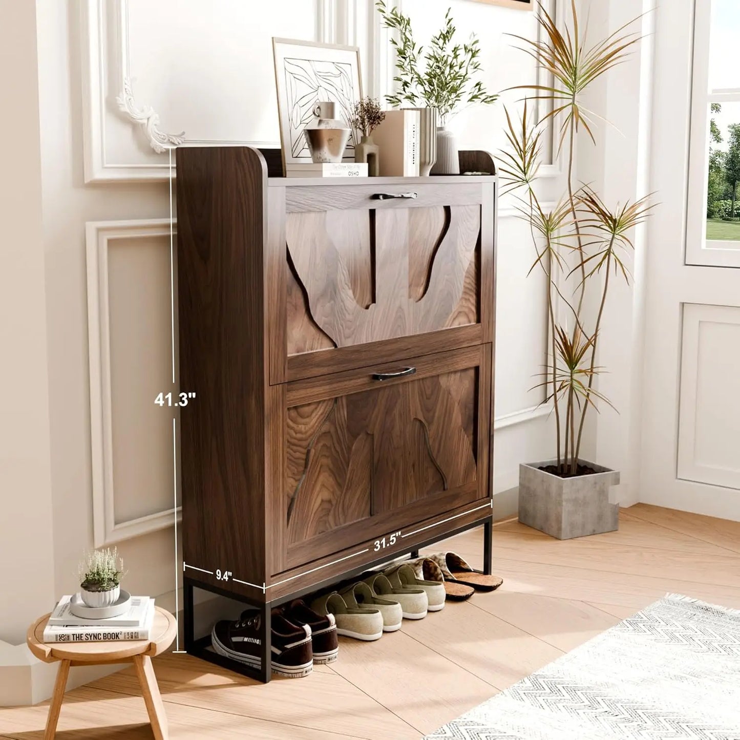 Shoe Storage With Flip Drawer