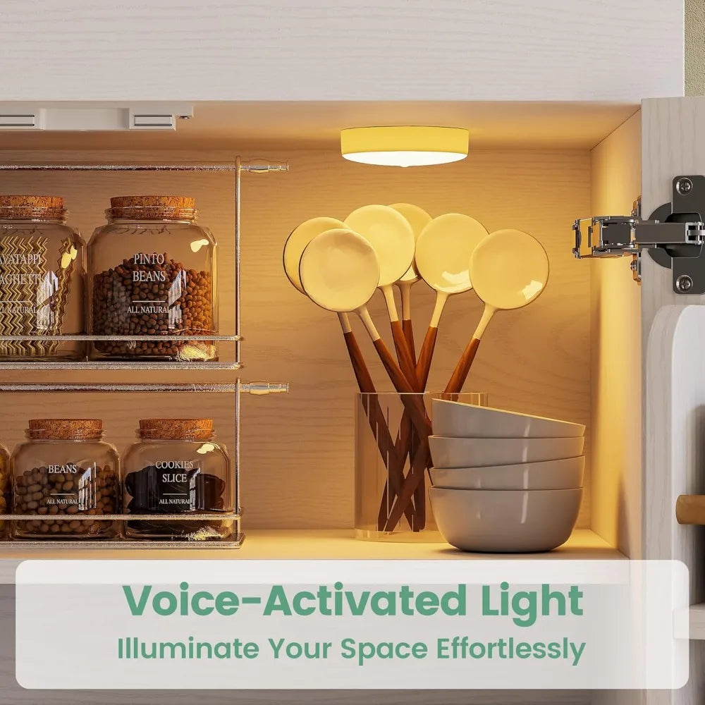 Kitchen Pantry Cabinet with LED Lights