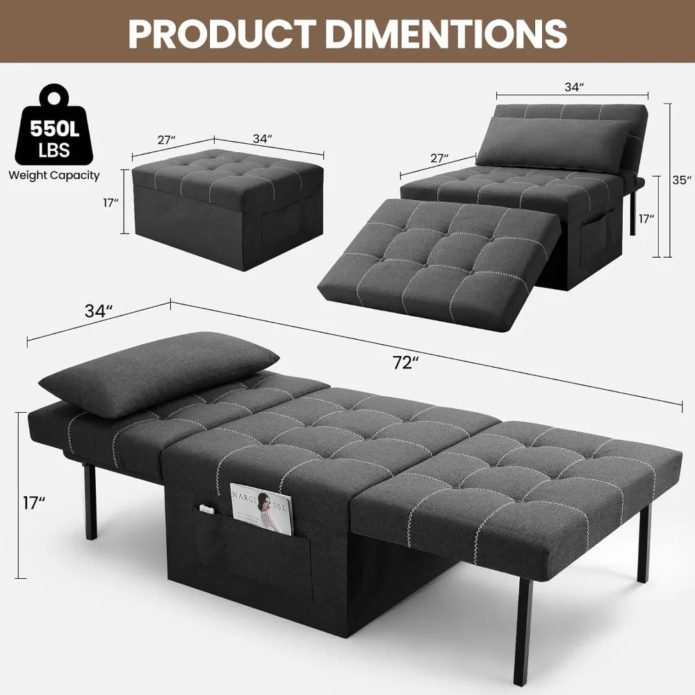 4 in 1 Multi-Function Folding Ottoman
