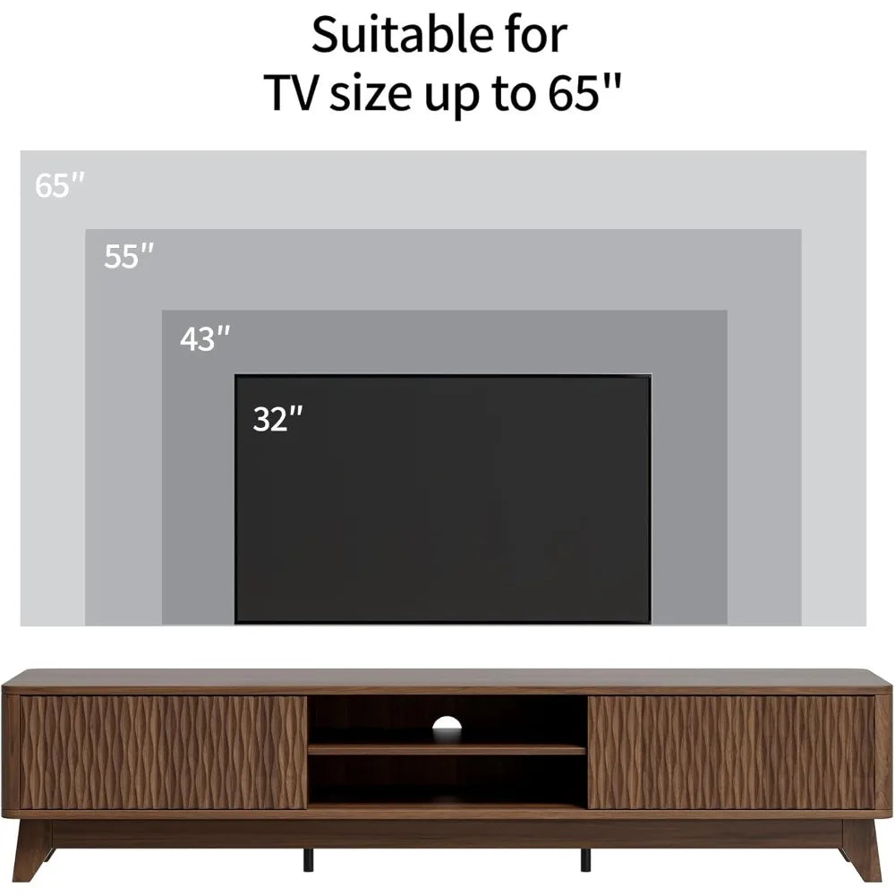 59" BOHO Textured Entertainment Center