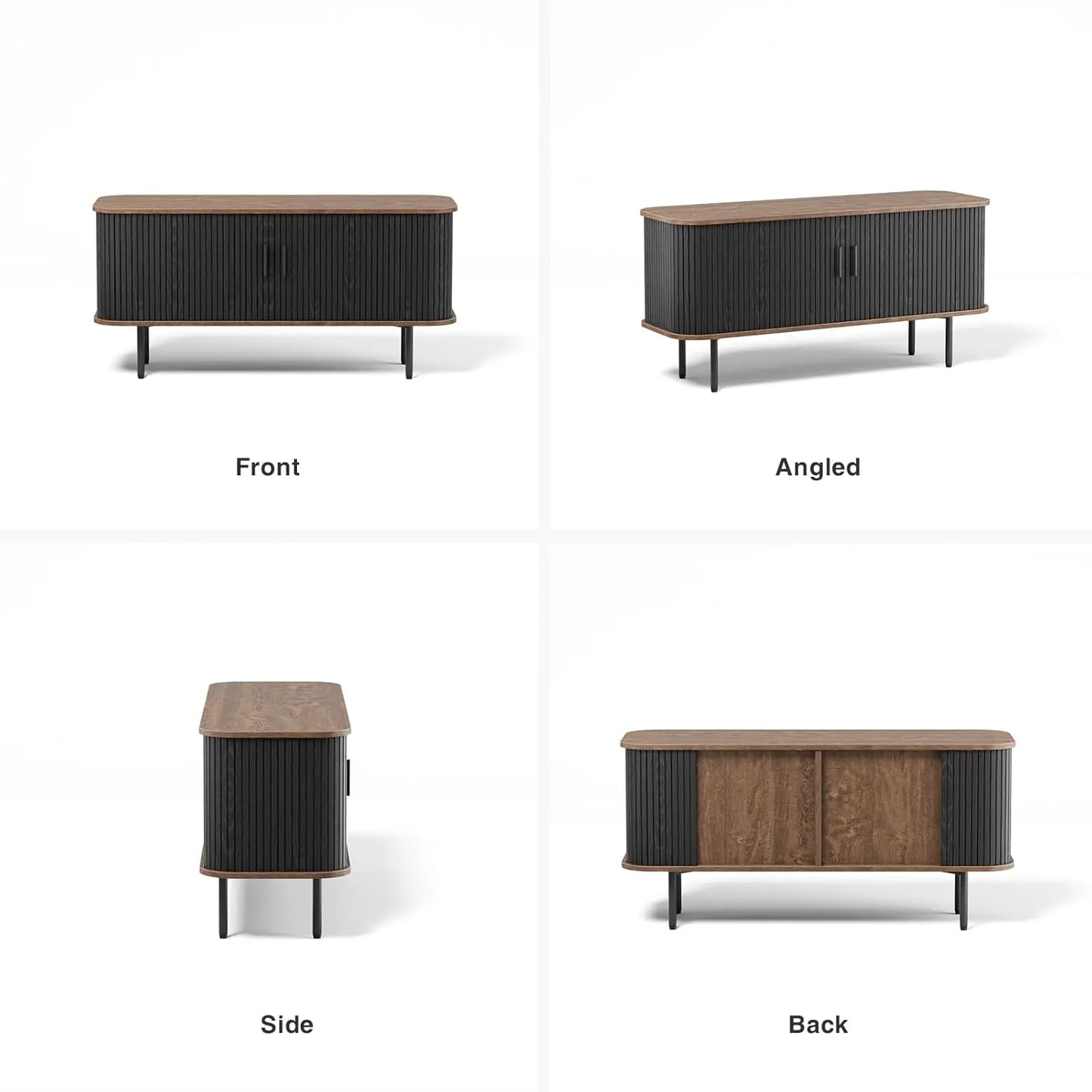 47'' Fluted Oval Entertainment Center