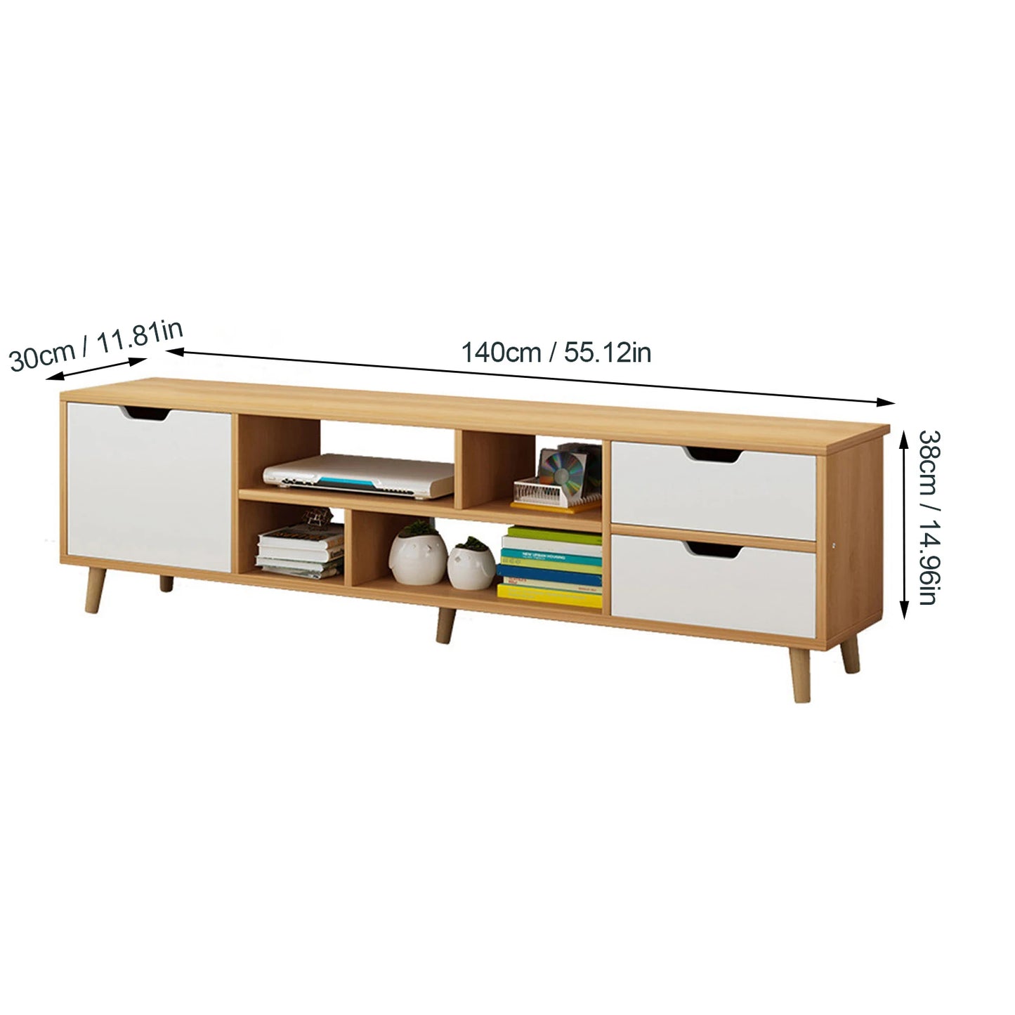 Minimalist Wooden Entertainment Center