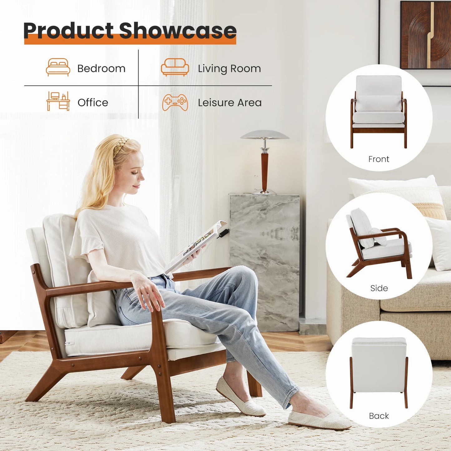Modern Accent Mid Century Living Room Chair