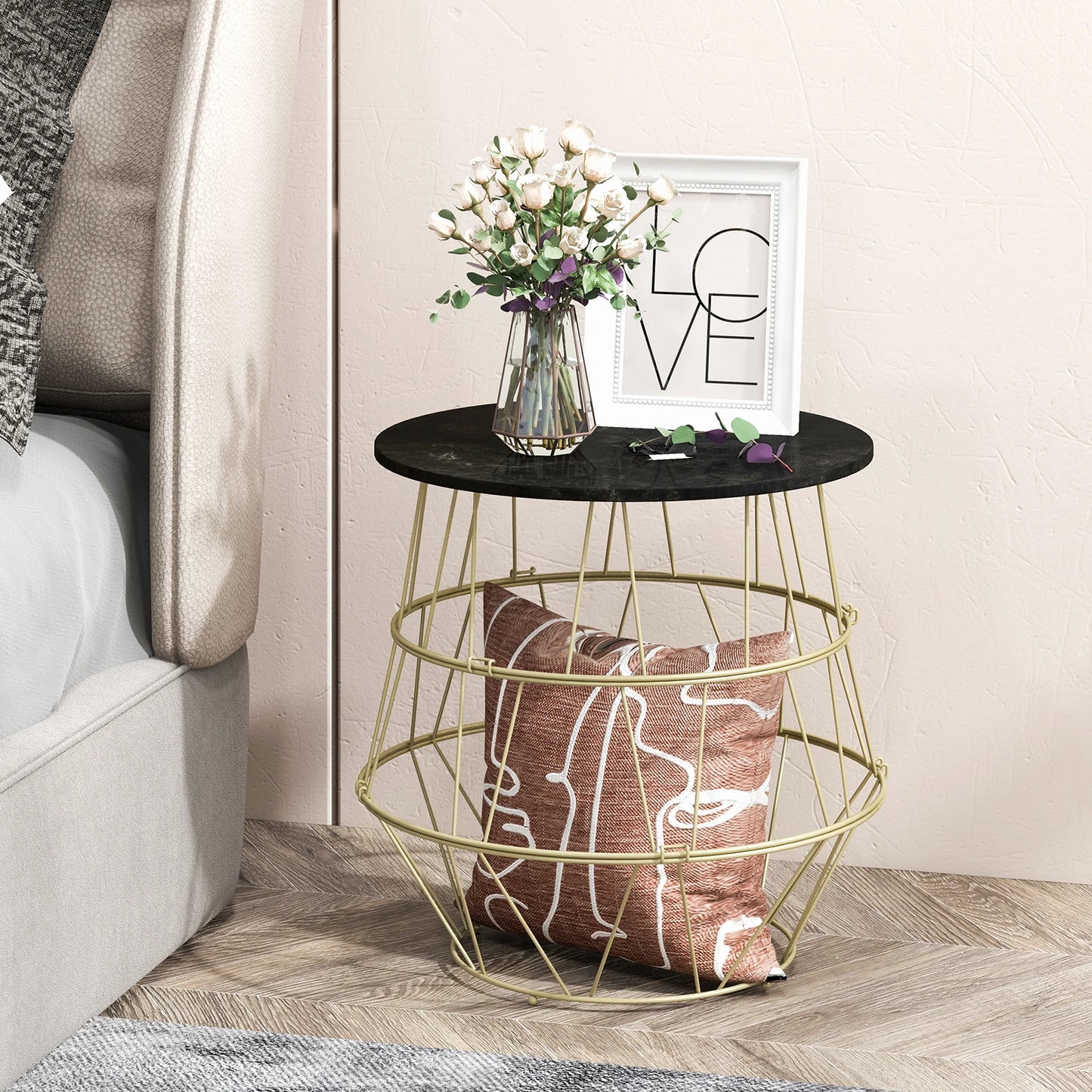 3D End Table with Storage