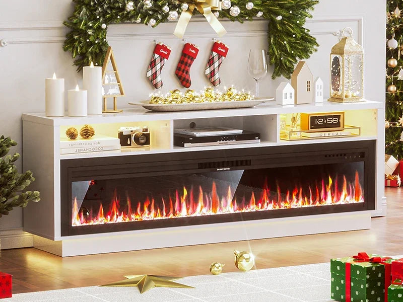 Electric Fireplace LED Light Entertainment Center