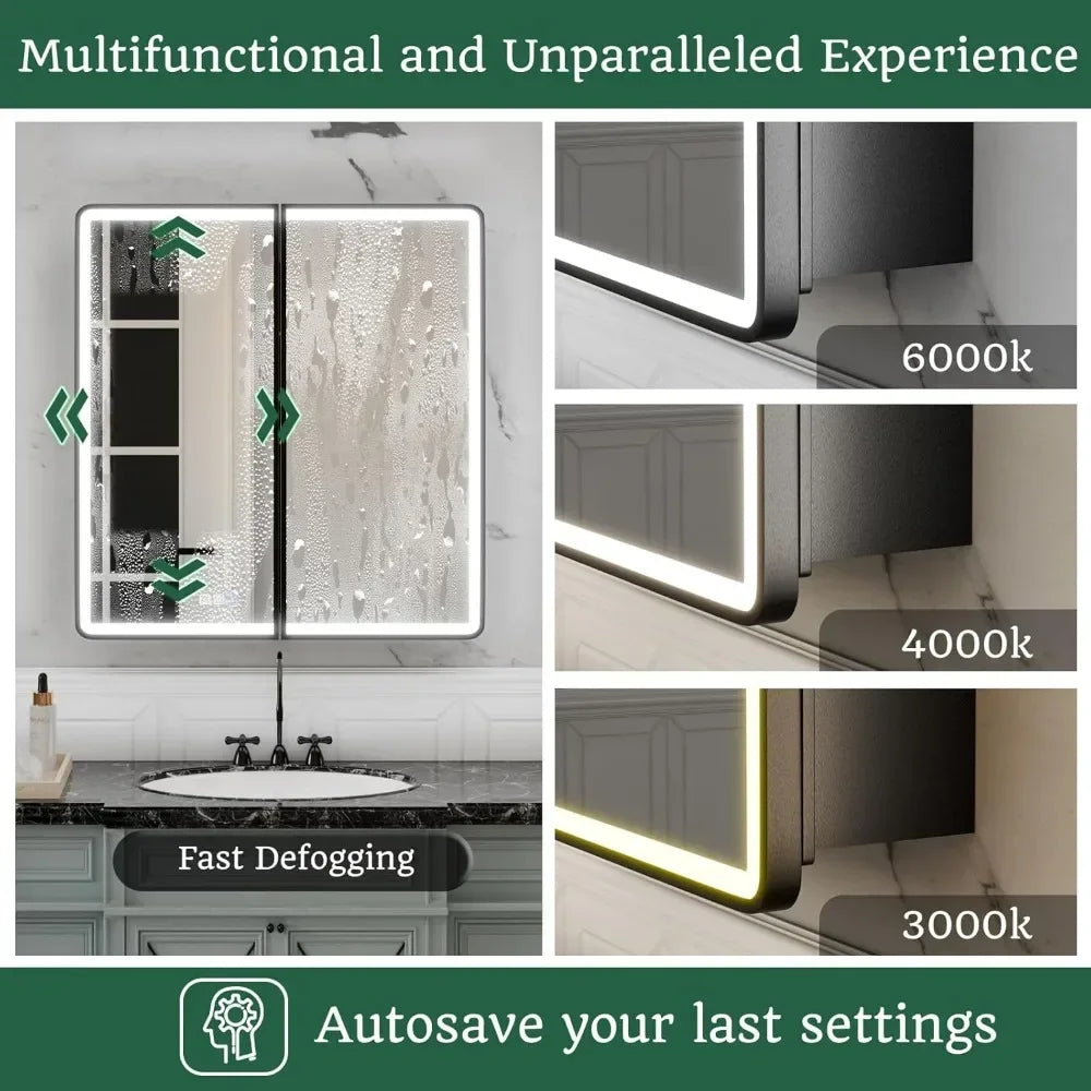 30x32 Lighted Medicine Cabinet with Mirror