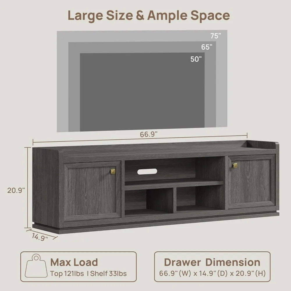 67" Traditional Entertainment Center