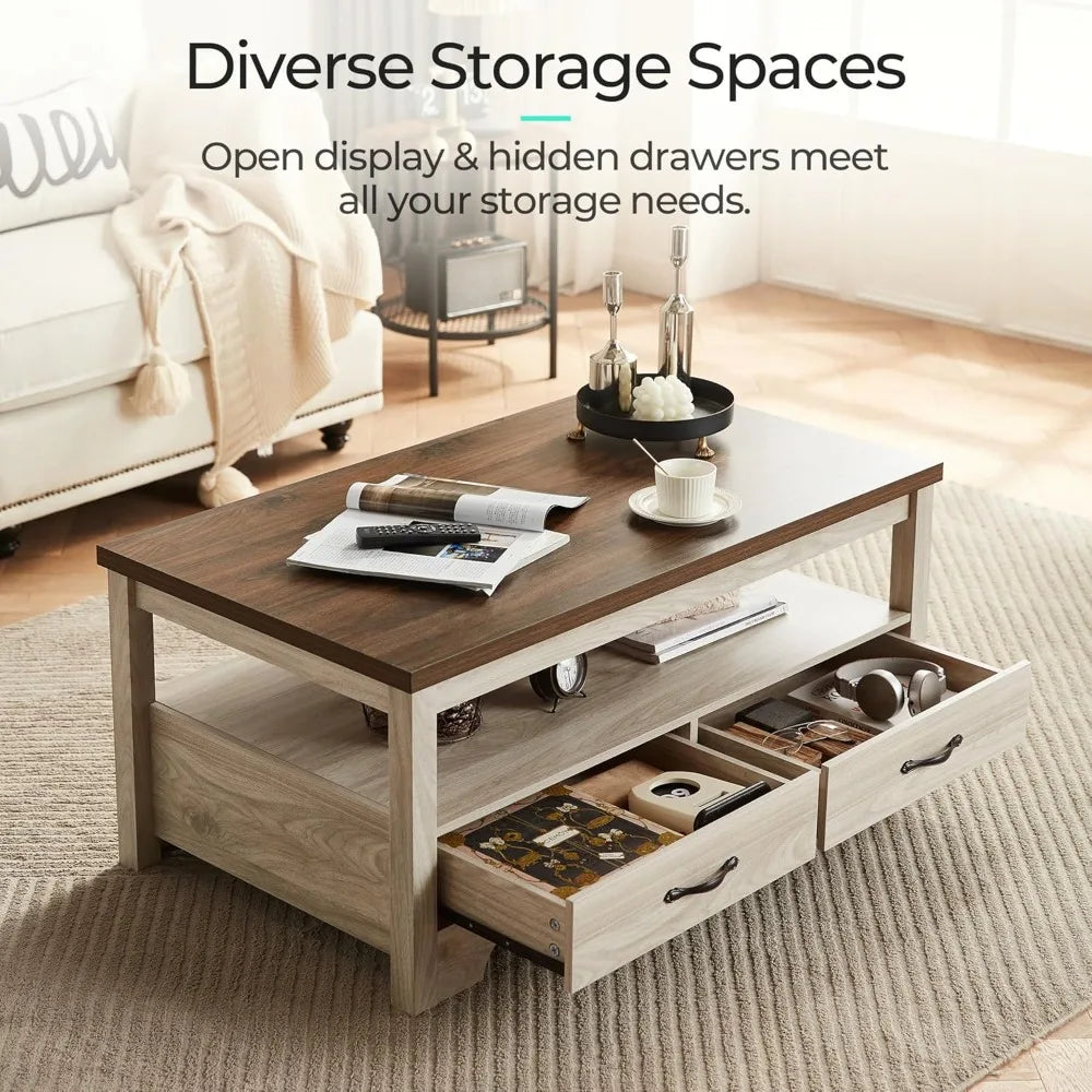 41" Farmhouse Coffee Table with Storage