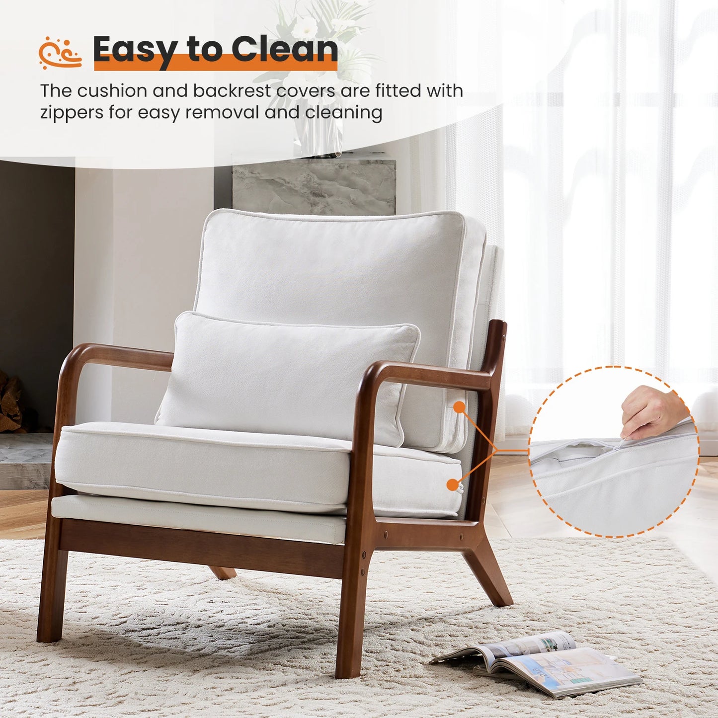 Modern Accent Mid Century Living Room Chair