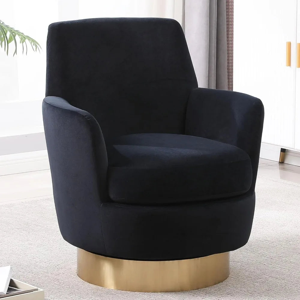 Velvet Swivel Bucket Chair Set of 2