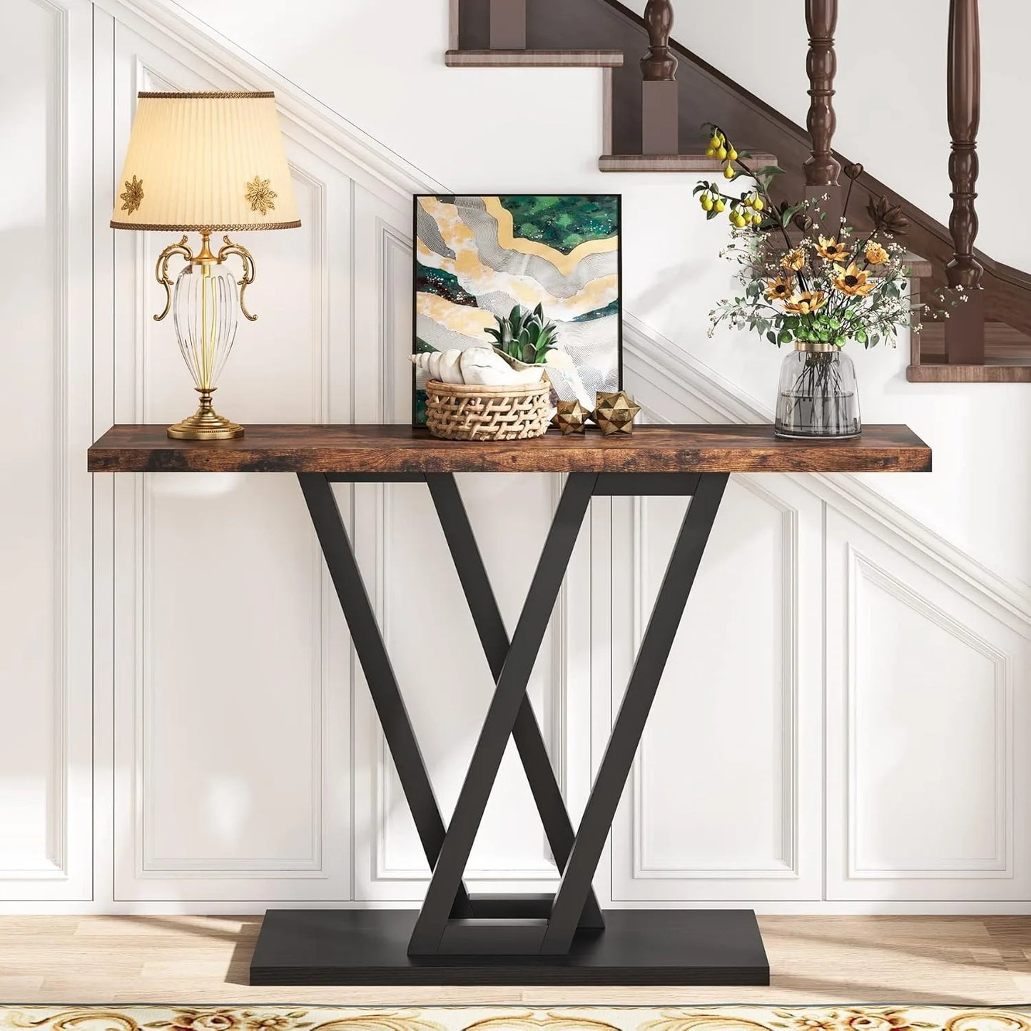 43" Industrial Console Table