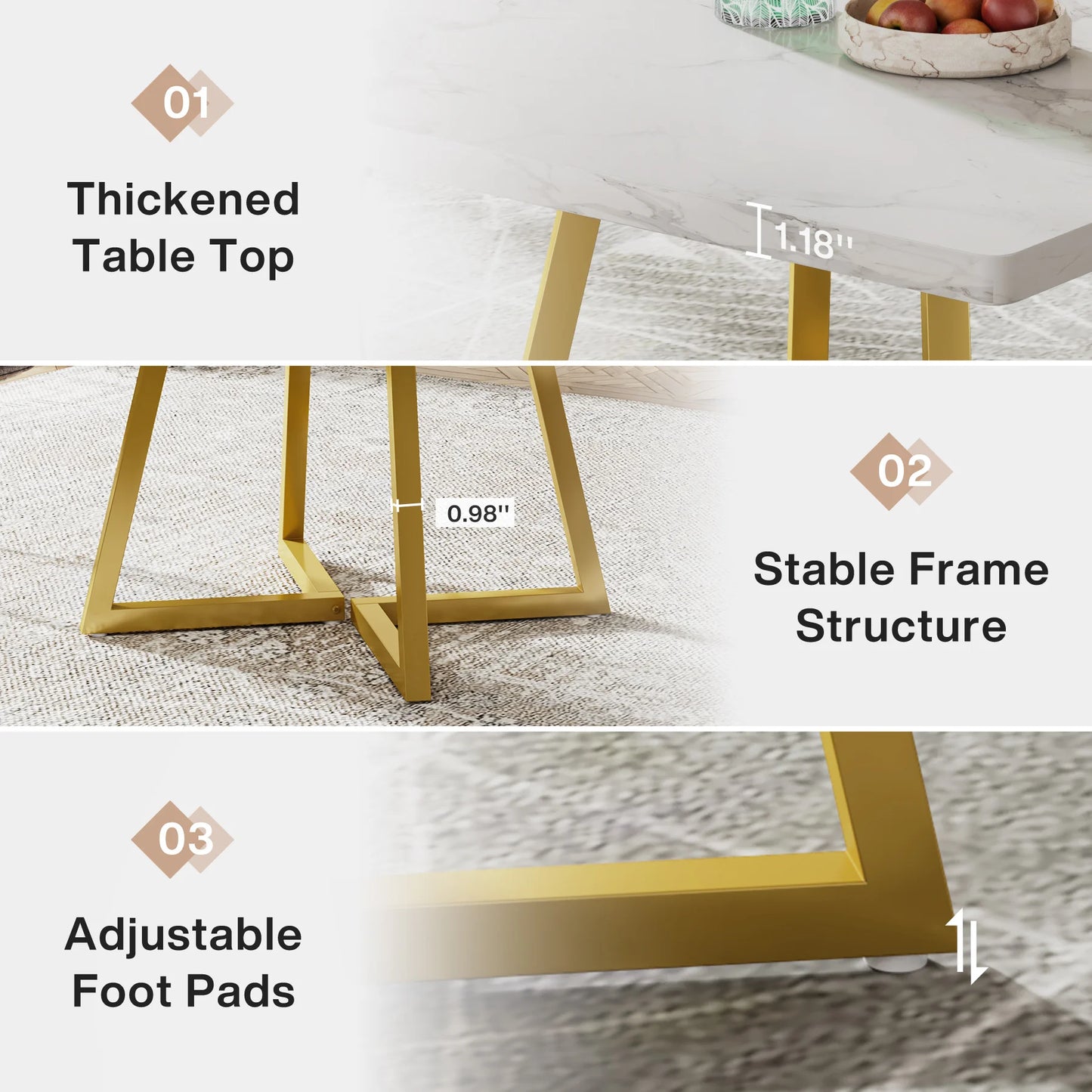 31.5" Square Dining Table