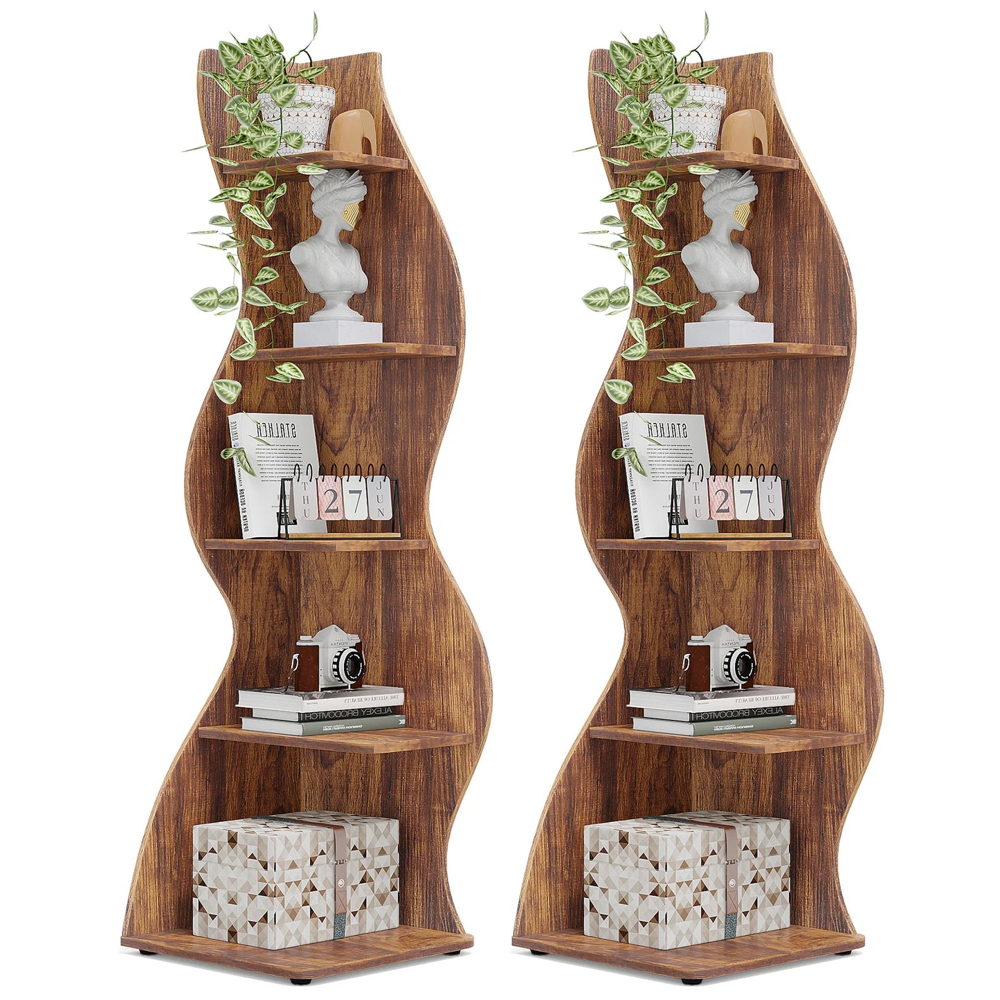Modern Wavy Corner Shelf