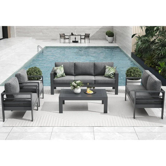 5 Piece Patio Furniture Conversation Set