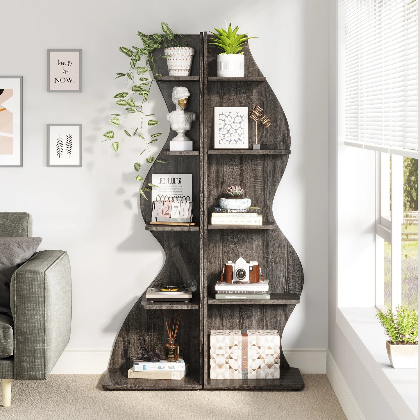 Modern Wavy Corner Shelf
