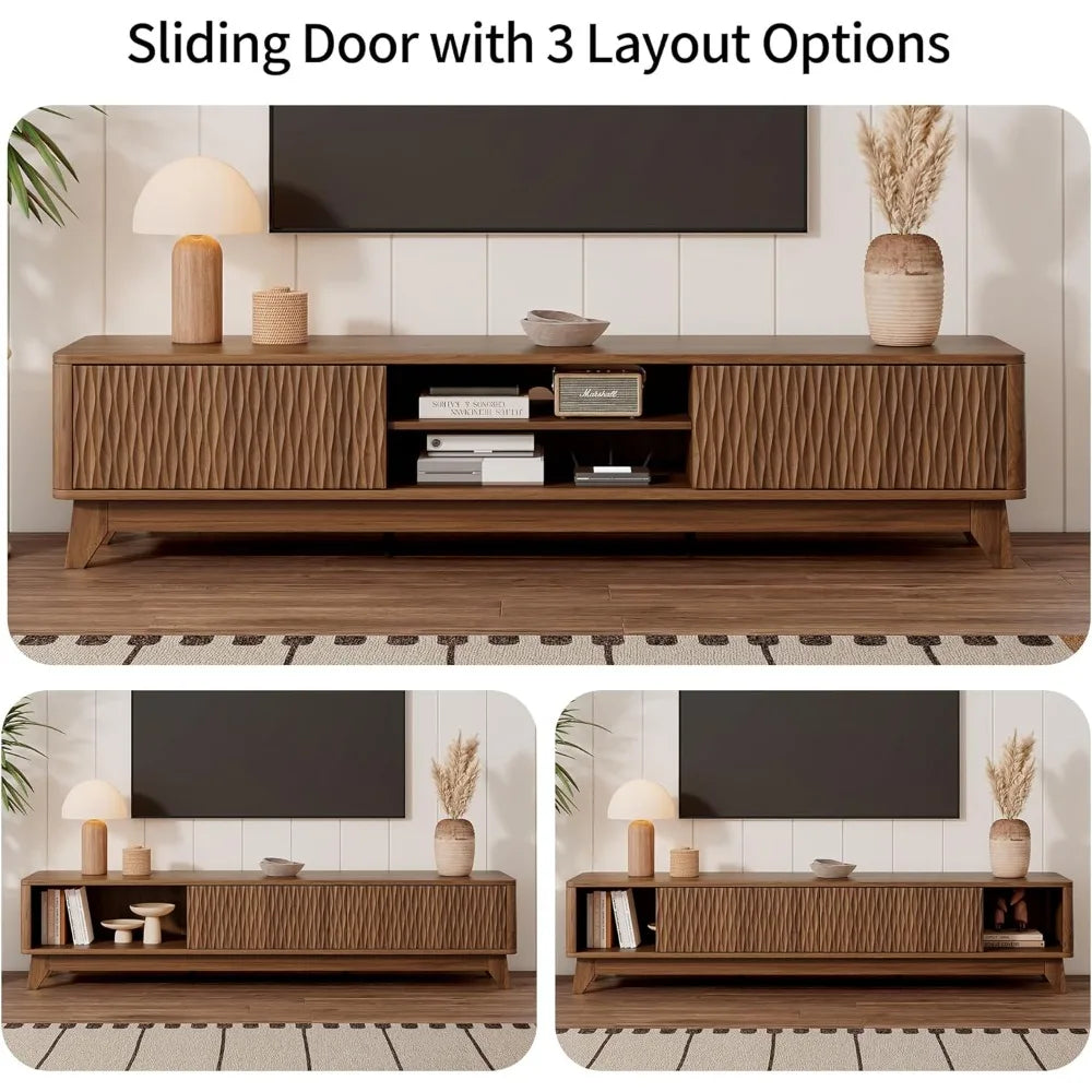 59" BOHO Textured Entertainment Center