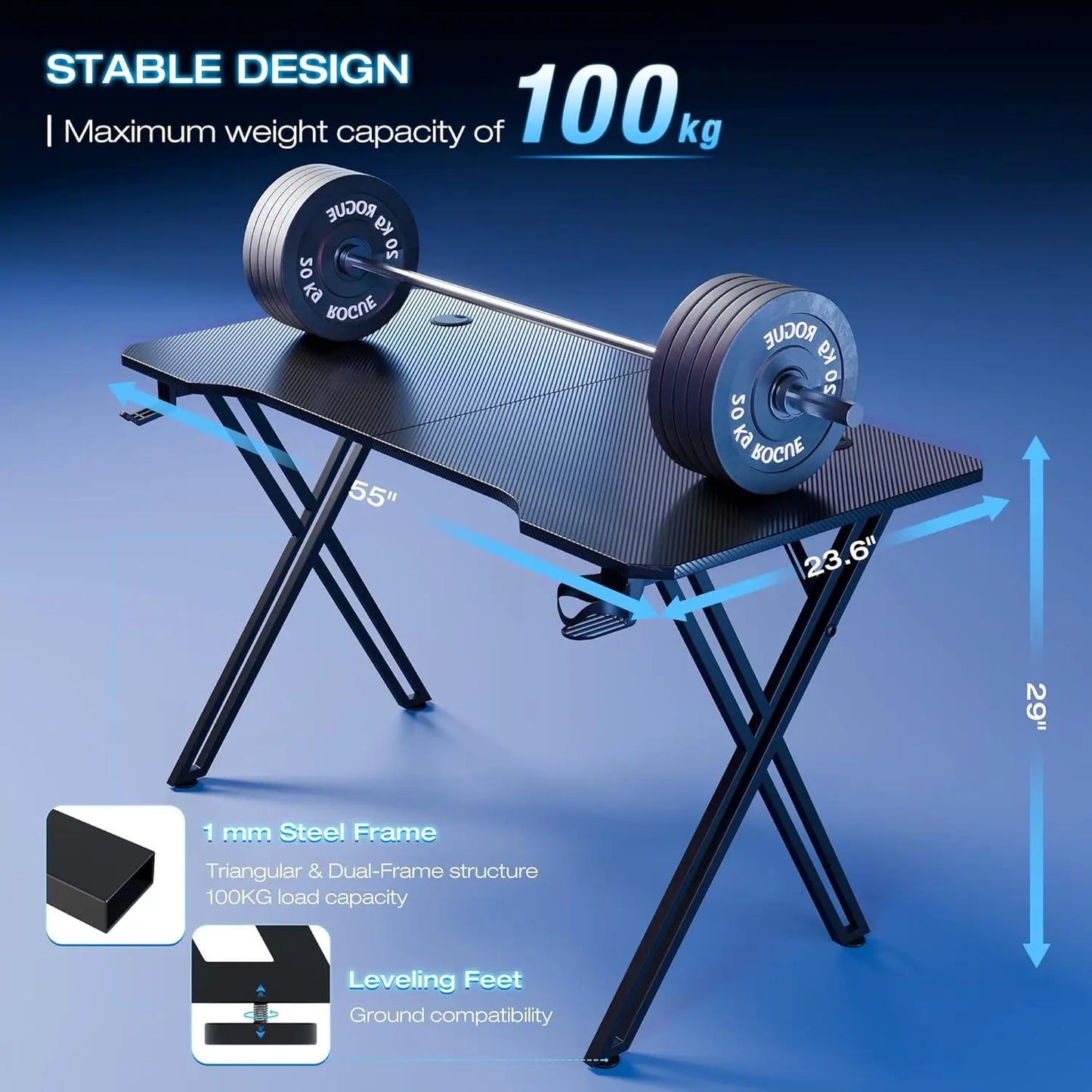 Carbon Fiber Gaming Desk