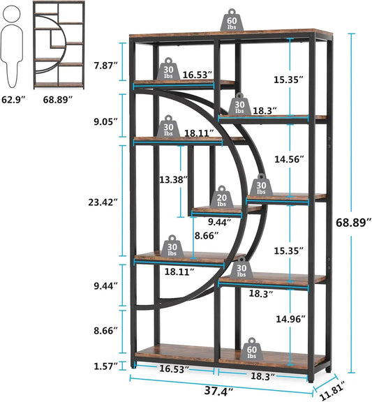 5 Tier Etagere Bookcase