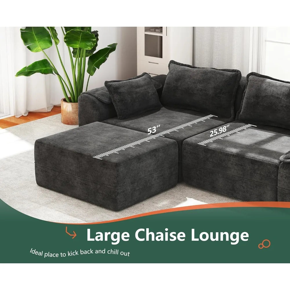 152" Cloud U-Shaped Sectional