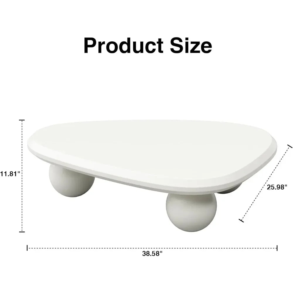 Modern D-Shaped Coffee Table