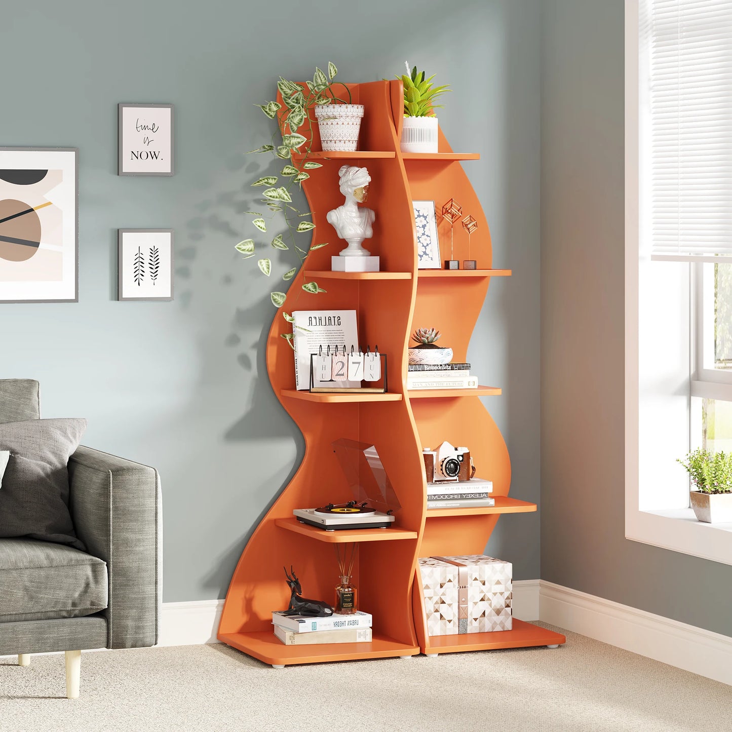 Modern Wavy Corner Shelf