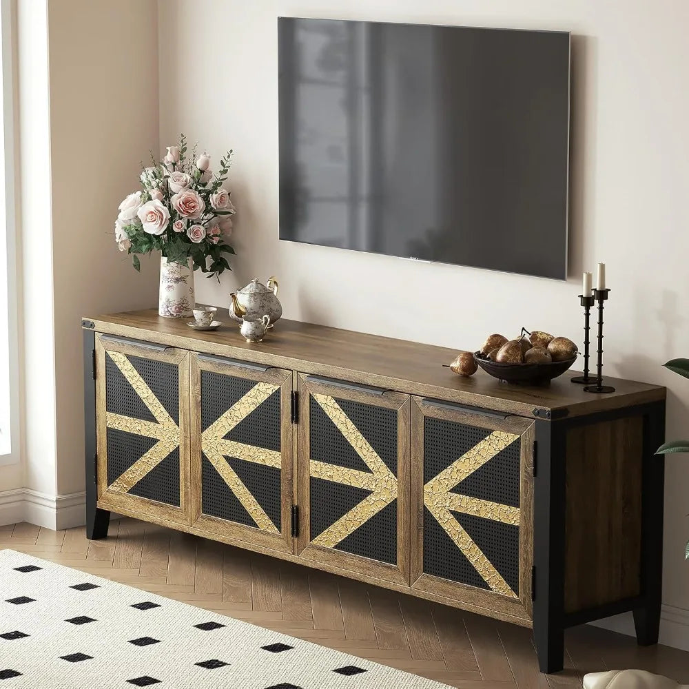 70" Rustic Farmhouse Entertainment Center