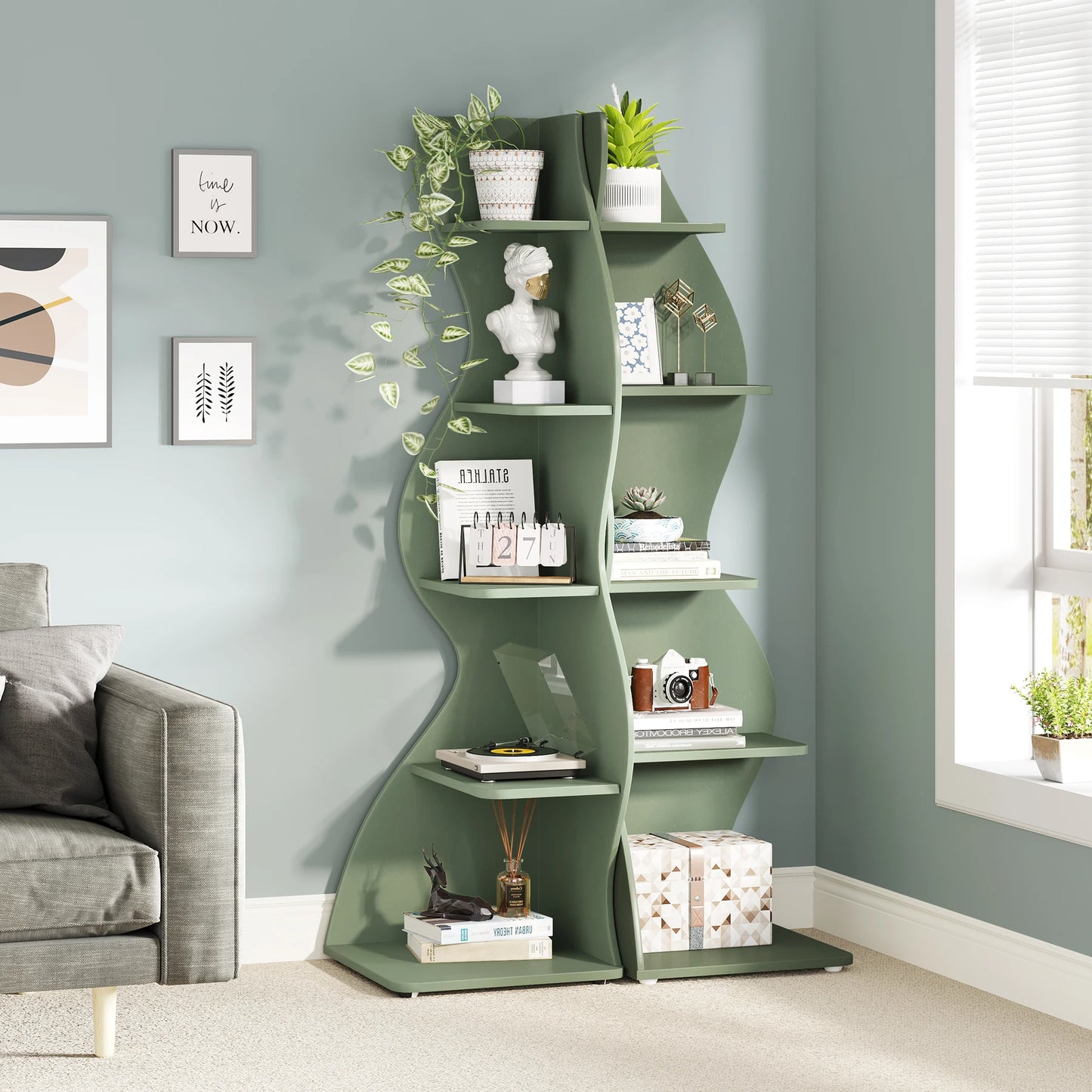 Modern Wavy Corner Shelf