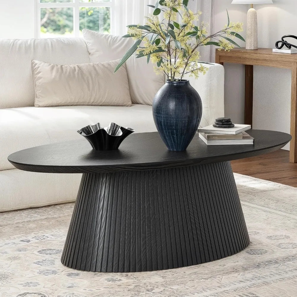 Fluted Oval Coffee Table