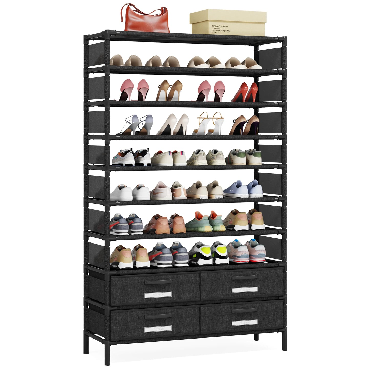 7-Tier Shoe Rack With 4 Drawers