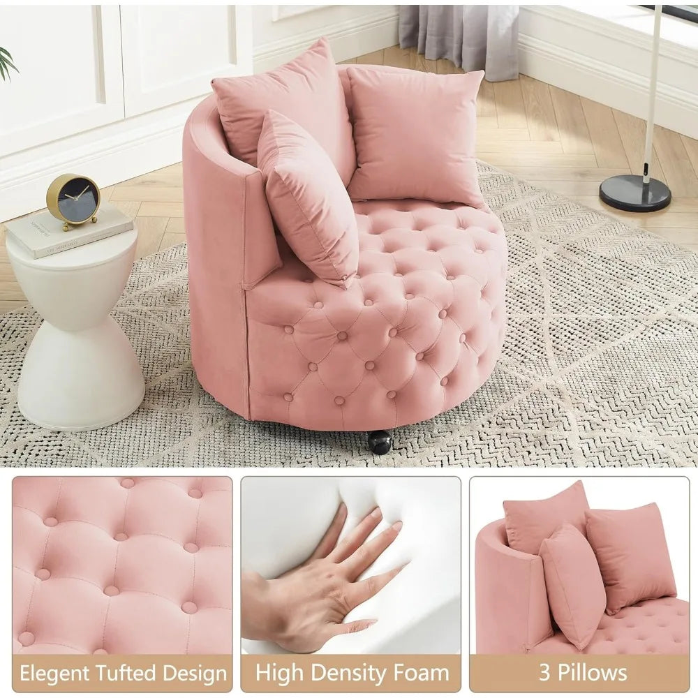 Swivel Barrel Accent Chair