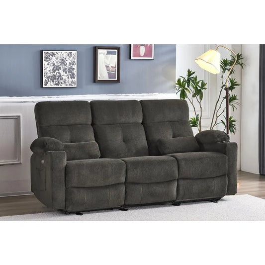 80" Power Reclining Sofa with Heat & Massage