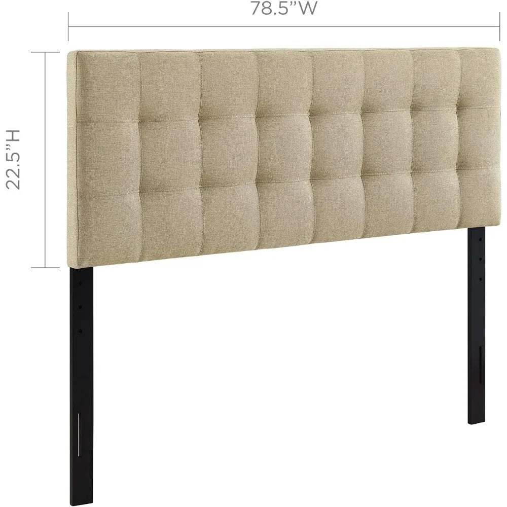 Lily Tufted Linen King Headboard