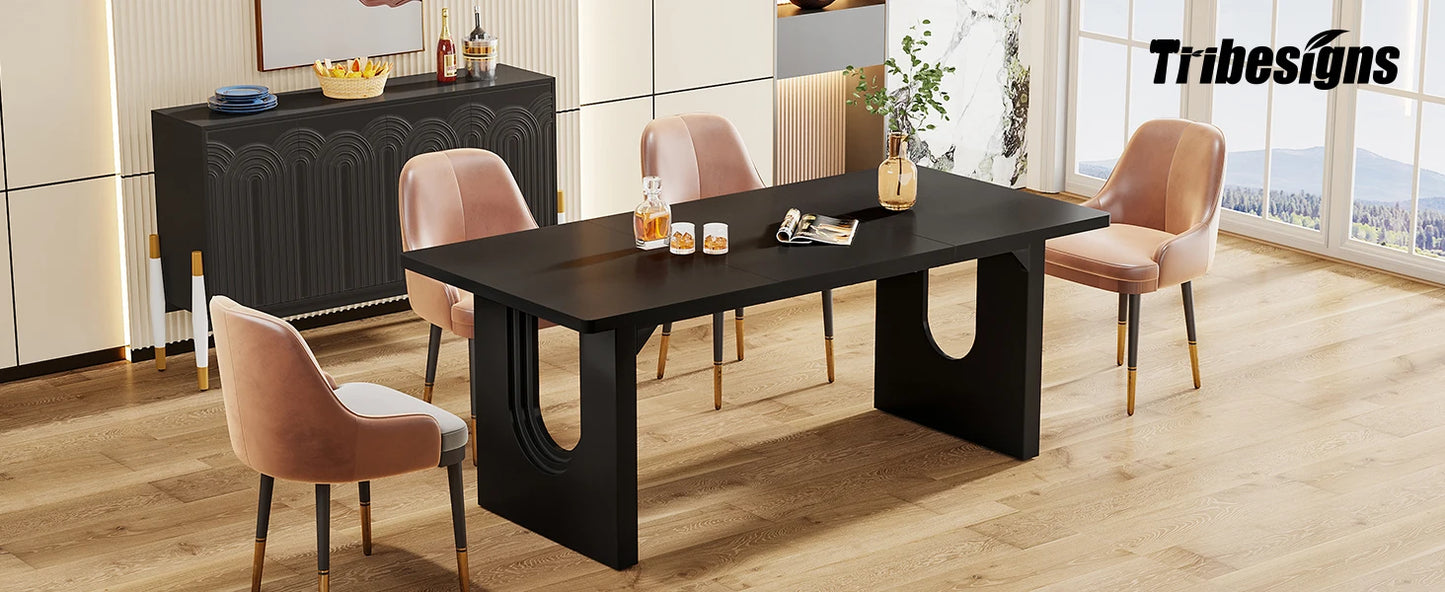 71" Modern Wood Dining Table