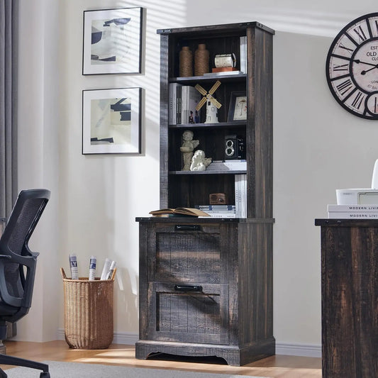 72" Tall Farmhouse Bookcase