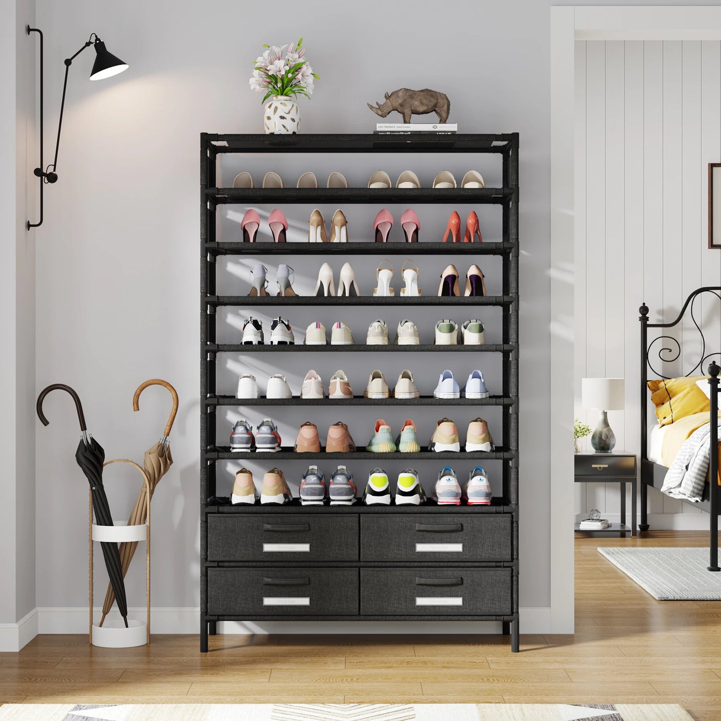 7-Tier Shoe Rack With 4 Drawers