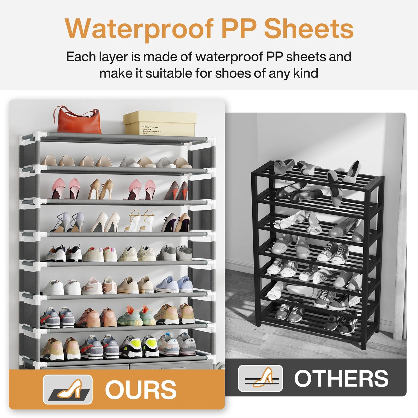 7-Tier Shoe Rack With 4 Drawers