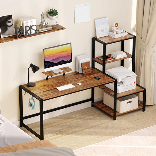 Desk With Shelving System