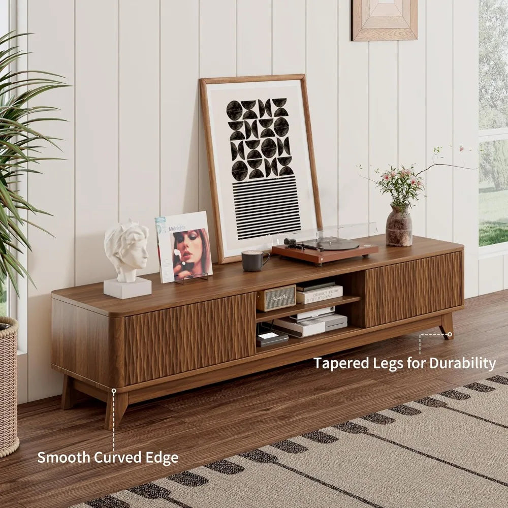 59" BOHO Textured Entertainment Center