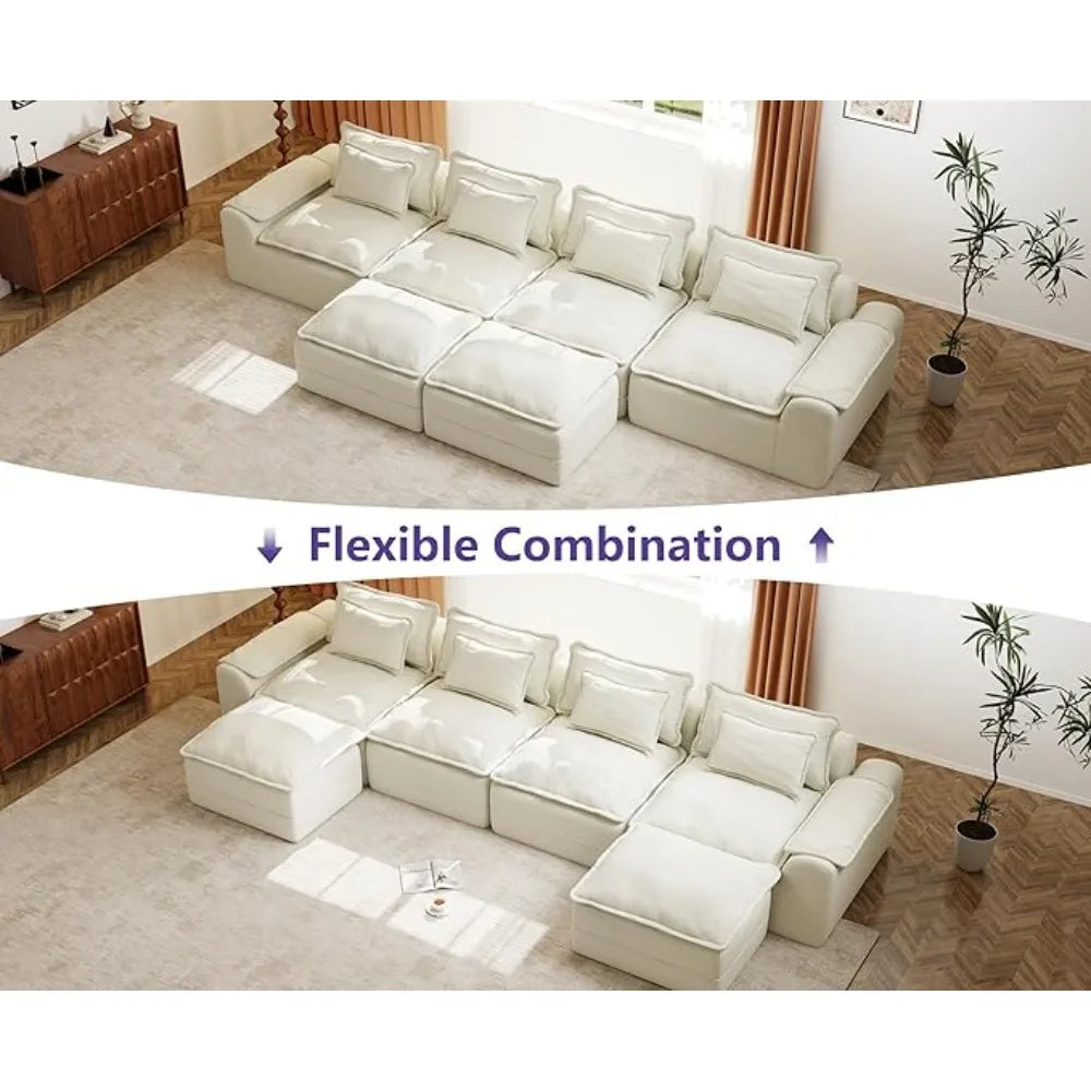 152" Cloud U-Shaped Sectional