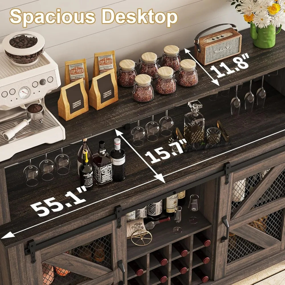 55" Farmhouse Buffet Table