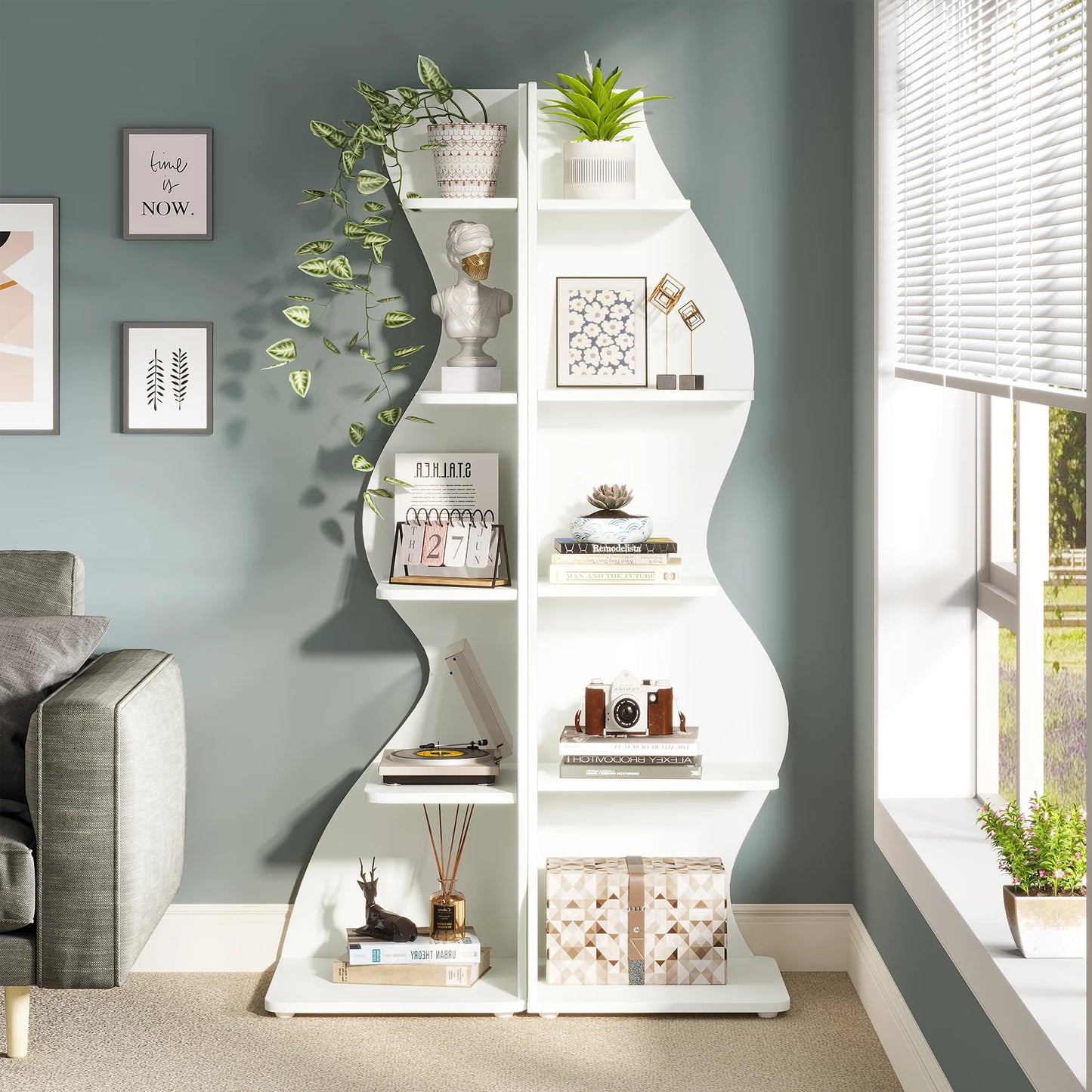 Modern Wavy Corner Shelf