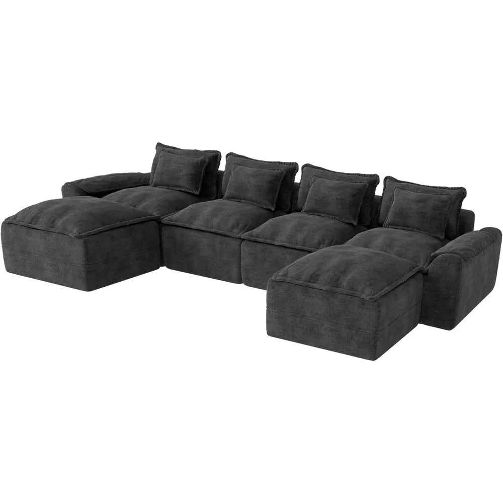 152" Cloud U-Shaped Sectional