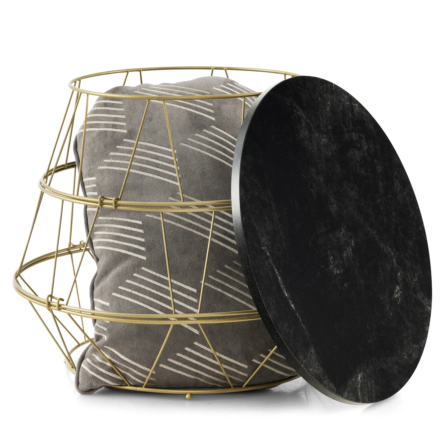 3D End Table with Storage
