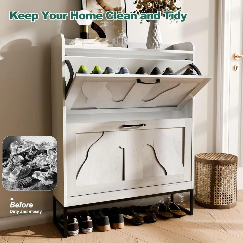 Shoe Storage With Flip Drawer