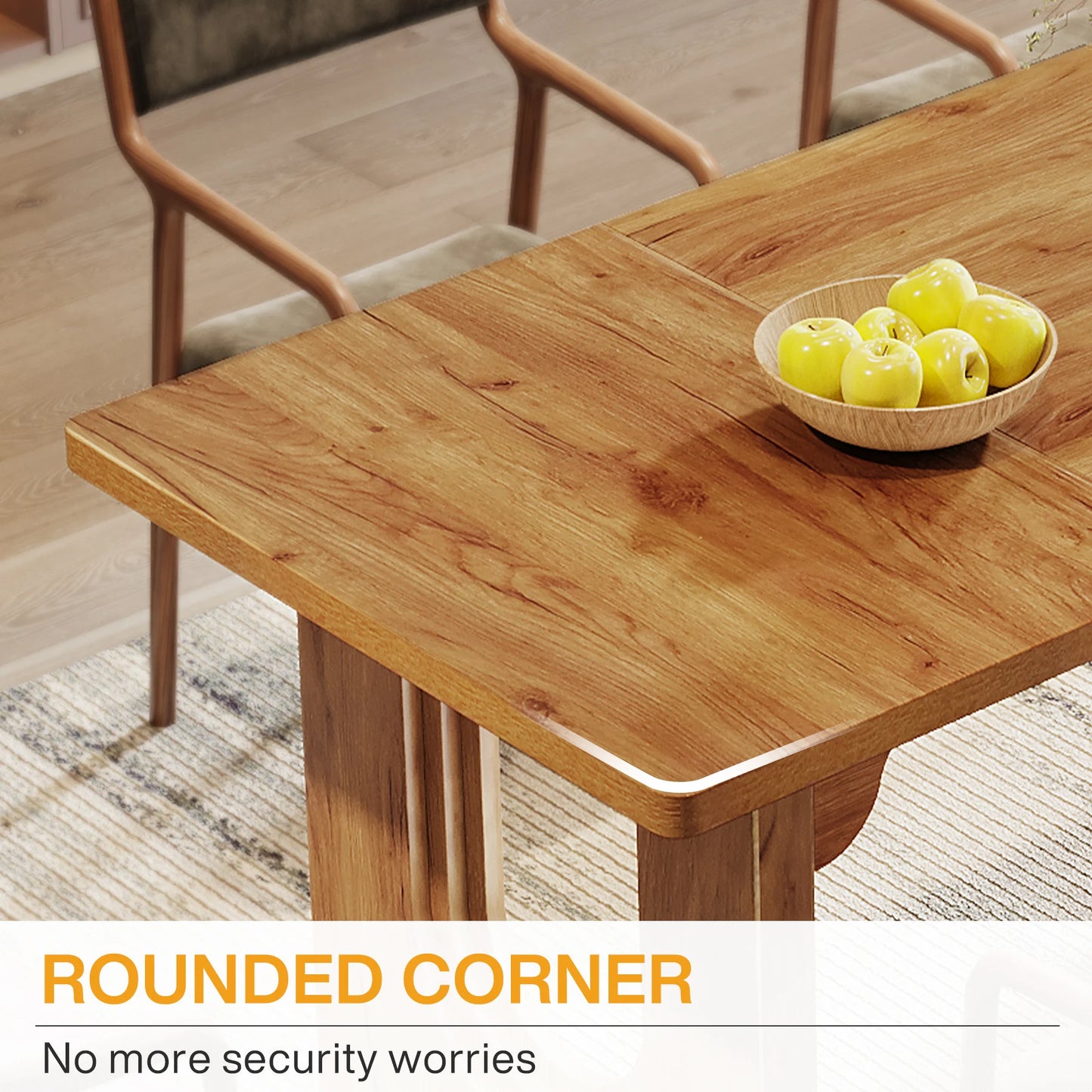 71" Modern Wood Dining Table