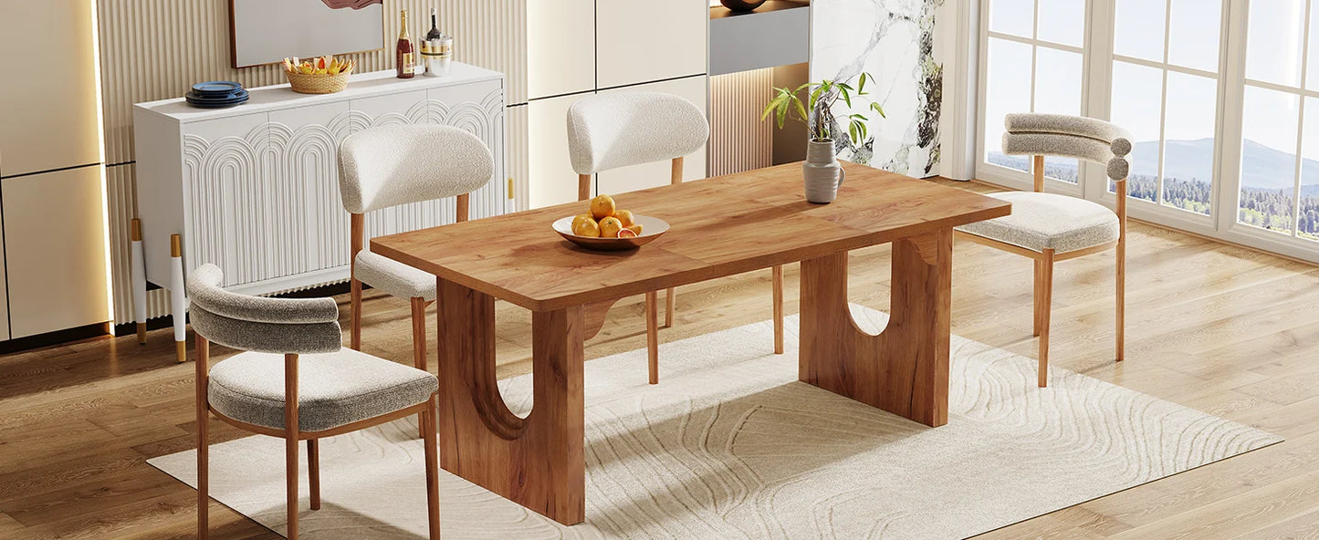 71" Modern Wood Dining Table