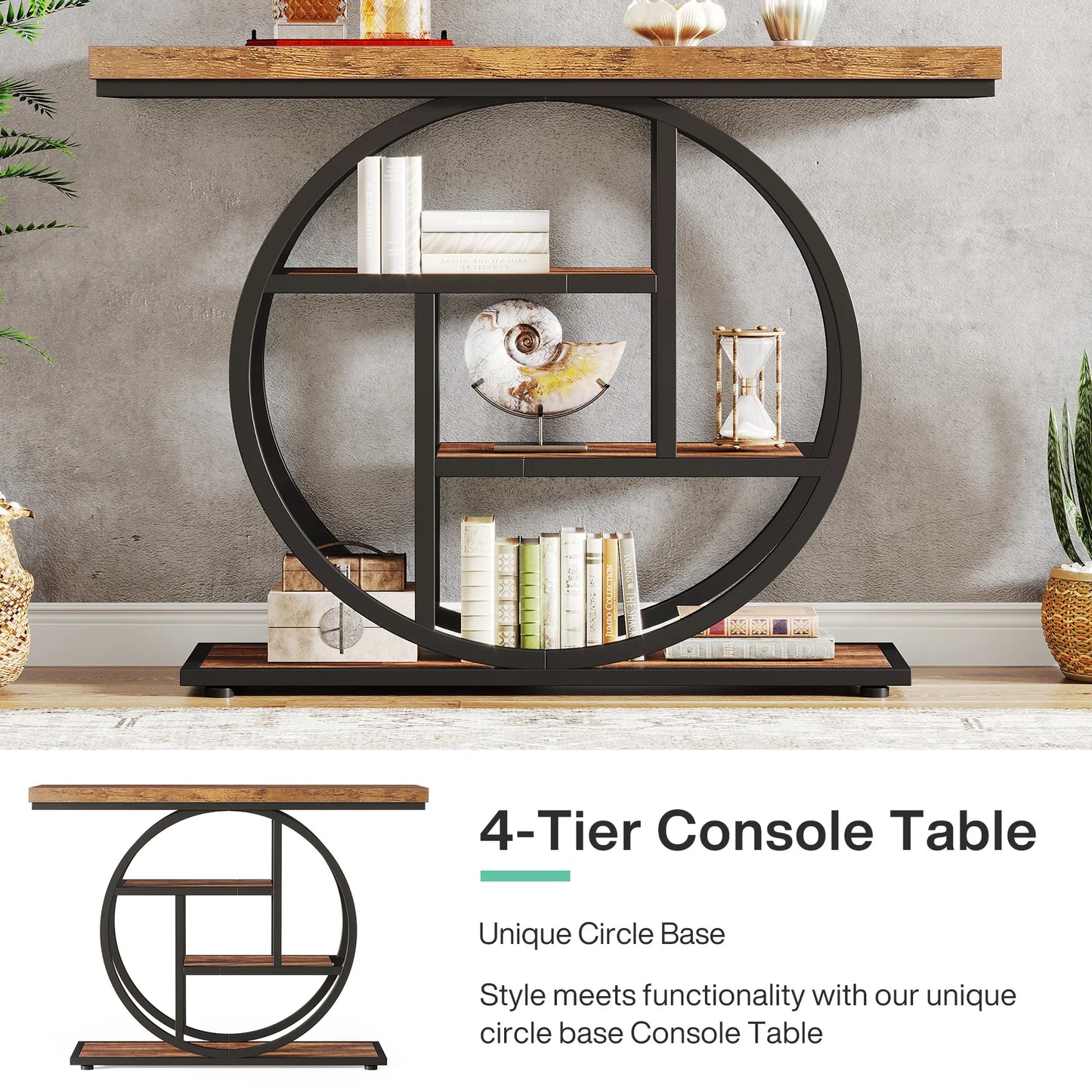 41.3" 4-Tier Console Table
