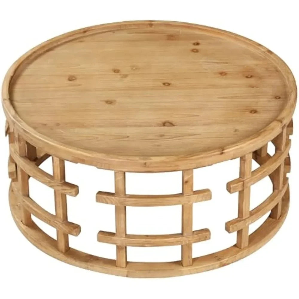 31.5" Farmhouse Round Coffee Table
