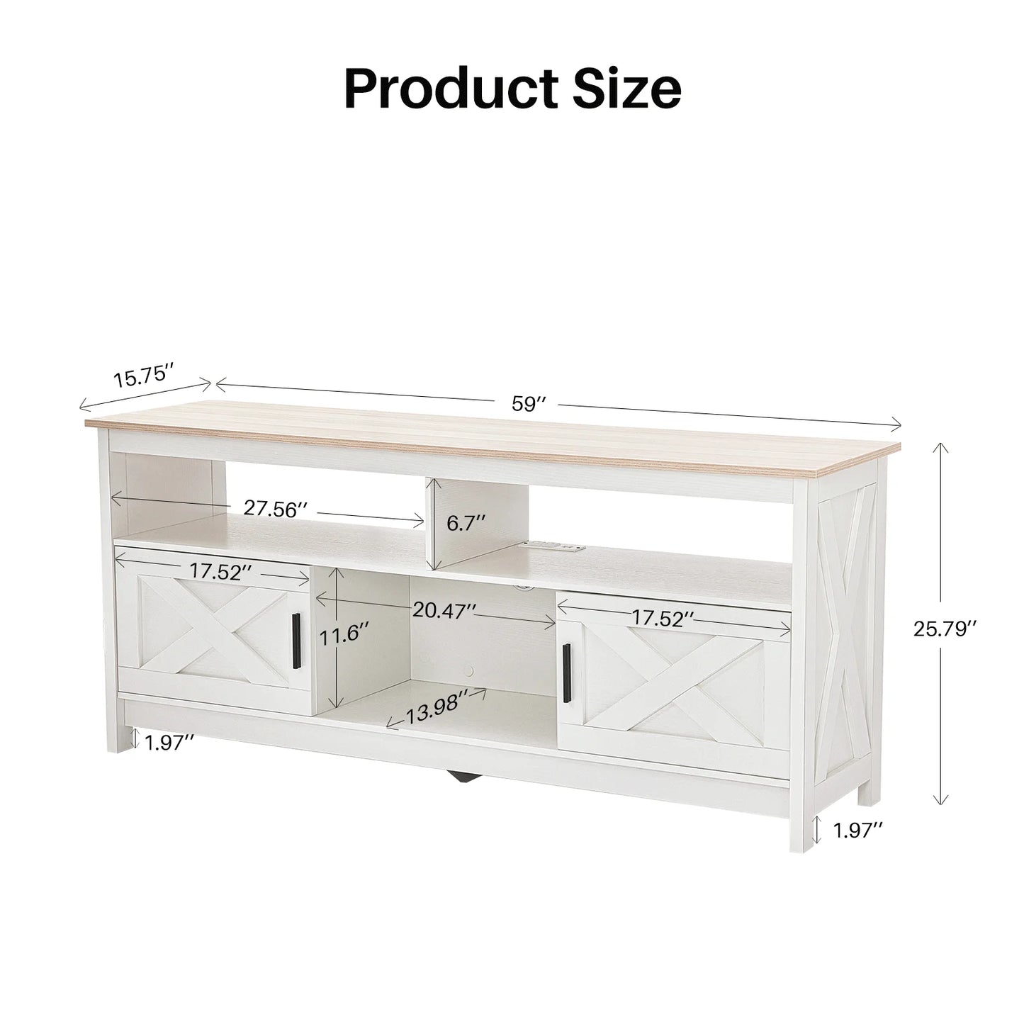 59" Farmhouse TV Stand
